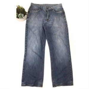 Ted Baker Boot Cut Jeans Size 33x30 Lightweight Distressed Button Fly